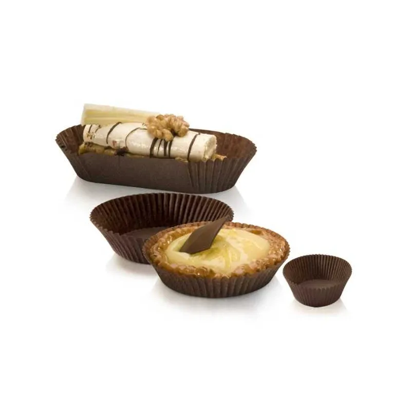 Caissette plissée brune Cupcake Benders pour Pâtissiers et Boulangers