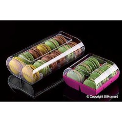 Boites à macaron macado plastique pour Boulangeries & Pâtisseries