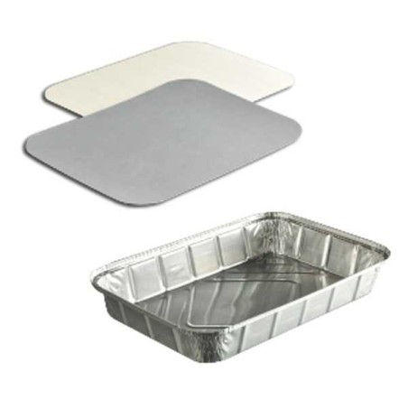 Plat à four en aluminium et opperculable pour Boulangeries, Snacks