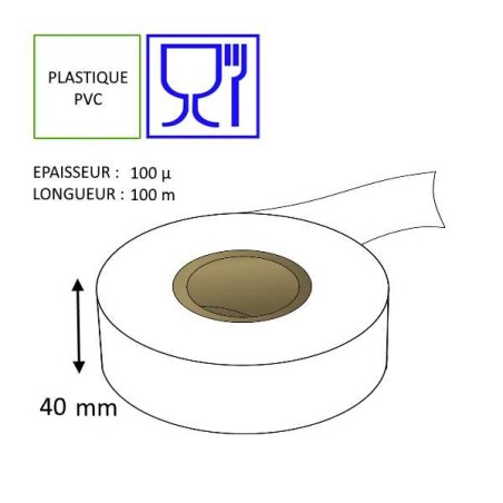 ROULEAU PVC NEUTRE POUR CONTOUR PATISSERIES