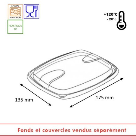 La barquette traiteur pour plat chaud avec couvercle pour micro-ondes