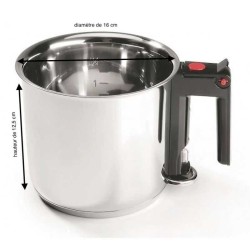 saucière bain-marie inox avec triple fond 