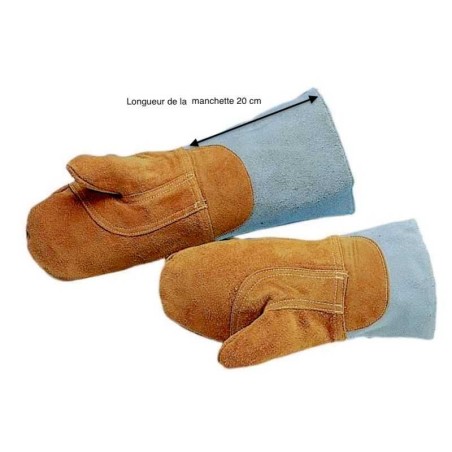 MOUFLE DE PROTECTION EN CUIR ANTI-CHALEUR (250°C)NT 20