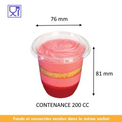 Pot à dessert en plastique avec Insert Delipack à prix imbattable 