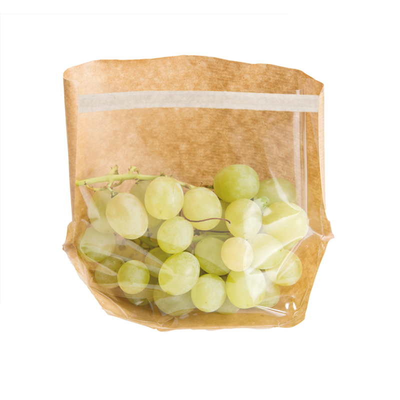 SAC "SNACKING SUCRE" PAPIER KRAFT INGRAISSABLE A FENETRE