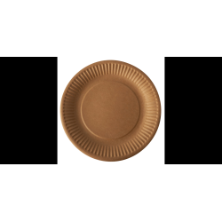 ASSIETTE RONDE CARTON KRAFT BRUN