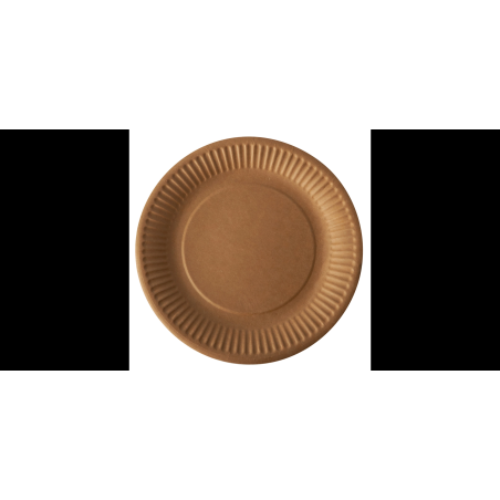 ASSIETTE RONDE CARTON KRAFT BRUN