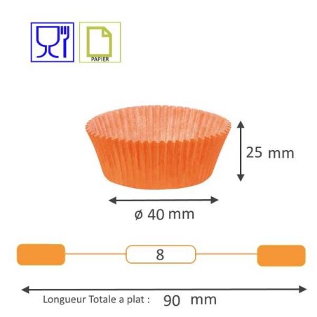 Caissette plissée couleurs Nordia pour Pâtisseries et Boulangeries