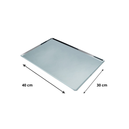 Plaque cuisson en inox 4 bords pincés