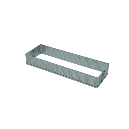 Rectangle en inox d’une hauteur de 3.5 cm, le moule micro-perforé