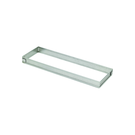 Rectangle perforé en inox le moule de cuisson adapté aux pros