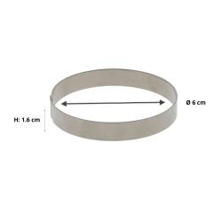 Cercle en inox pour gâteaux individuels