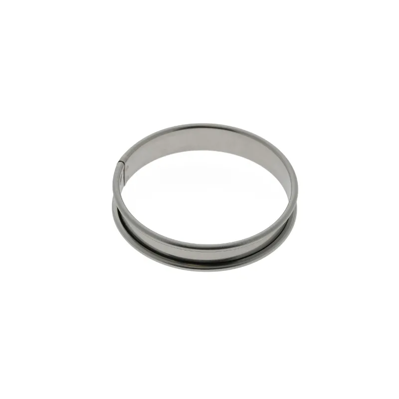 Cercle en inox à bords roulés pour tarte individuelle