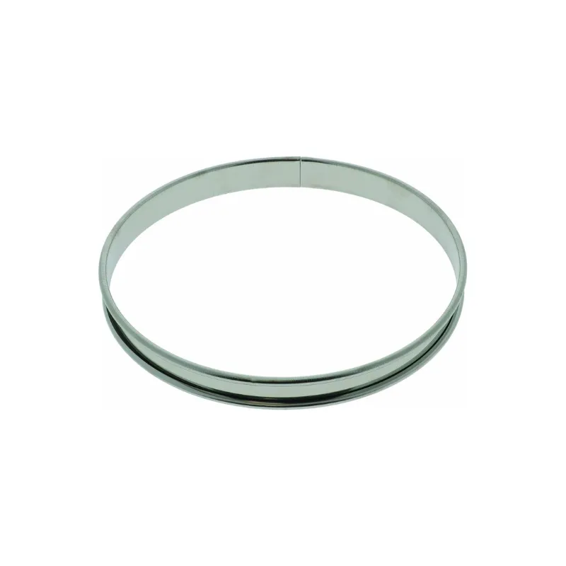 Cercle en inox à bords roulés pour tarte, le choix professionnel