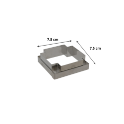 Découpoir à pâte Inox pour carré à tarte