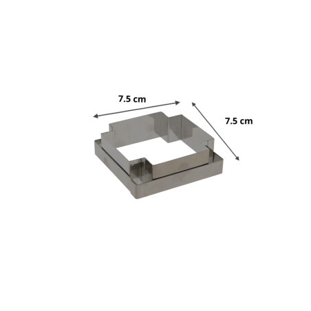 Découpoir à pâte Inox pour carré à tarte