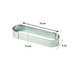 Oblong en inox aux dimensions personnalisables