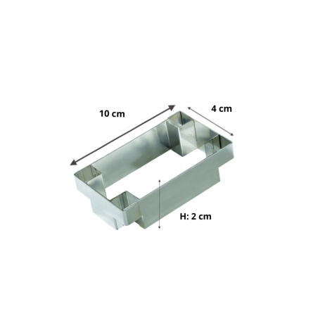 Découpoir en inox pour pâtes, des tartes rectangulaires parfaites