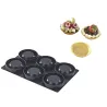 6 moules ronds pour tartelettes sur plaque avec Papa France
