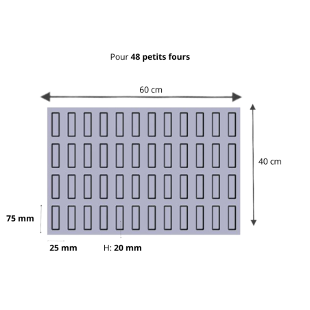 Toile de cuisson Fibermae pour 48 petits fours à prix Papa France