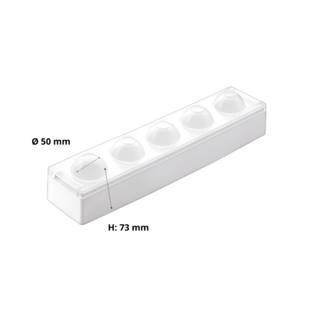 Moule en silicone pour 5 œufs en 3 D