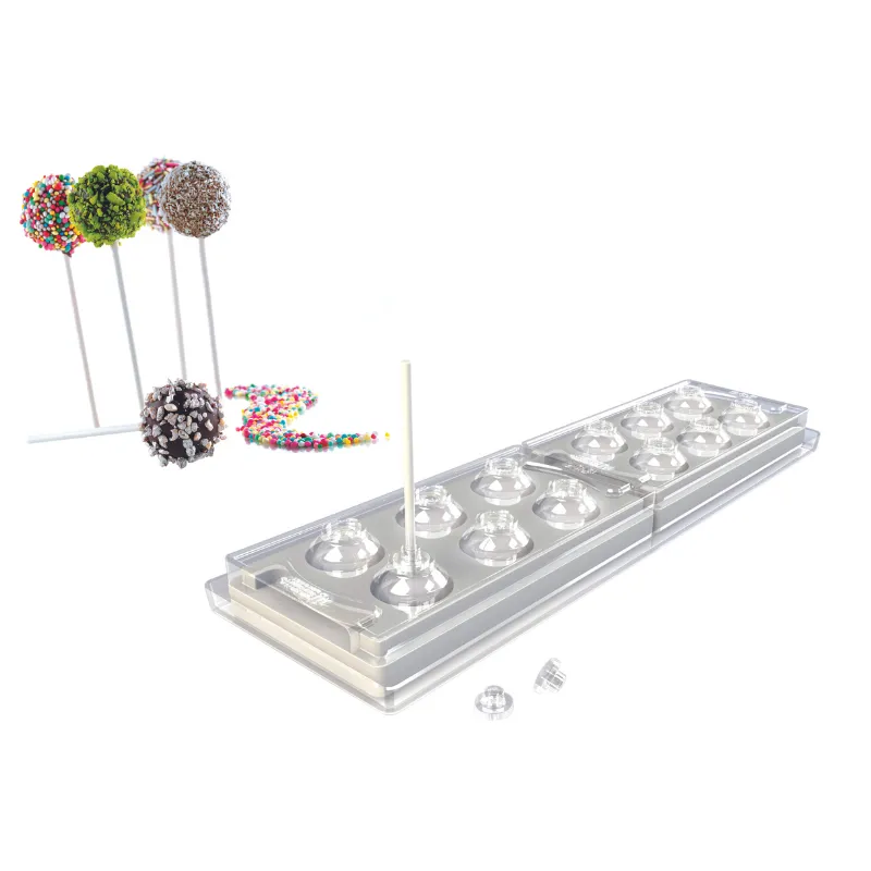 Moule silicone 12 sphères pour sucettes gourmandes