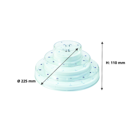 Présentoir sucettes Fond blanc - dessus transparent