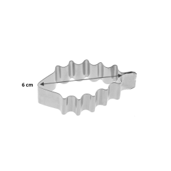 Découpoir en inox avec forme de feuilles de houx