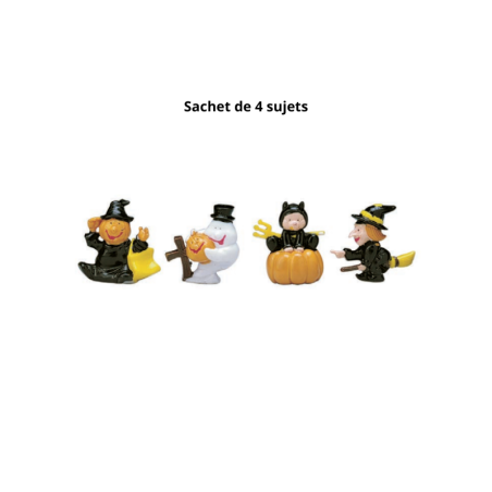 4 sujets différents pour décoration Halloween