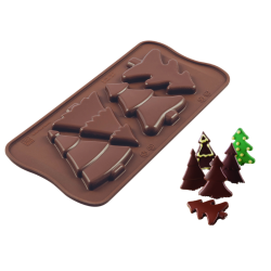 Moule pour 4 sapins, une plaque de moulage pour chocolats de Noël