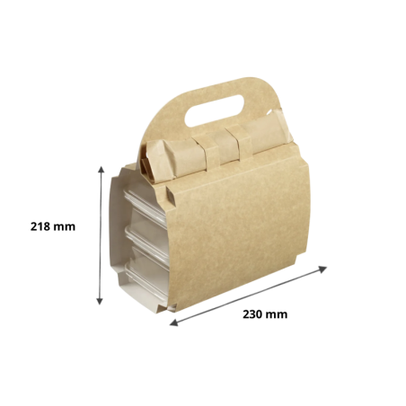 Valisette carton pour vente à emporter en kraft