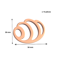 Plaque décors, pour la création de 14 ovales raffinés et élégants