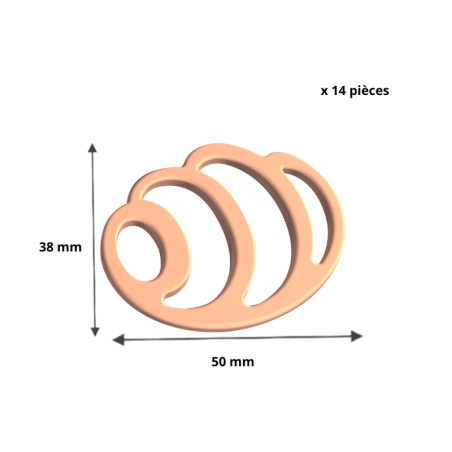 Plaque décors, pour la création de 14 ovales raffinés et élégants