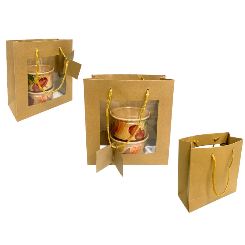 Sac papier kraft avec fenêtre