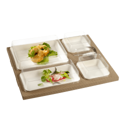 Kit plateau complet recyclable, idéal pour vos livraisons de repas